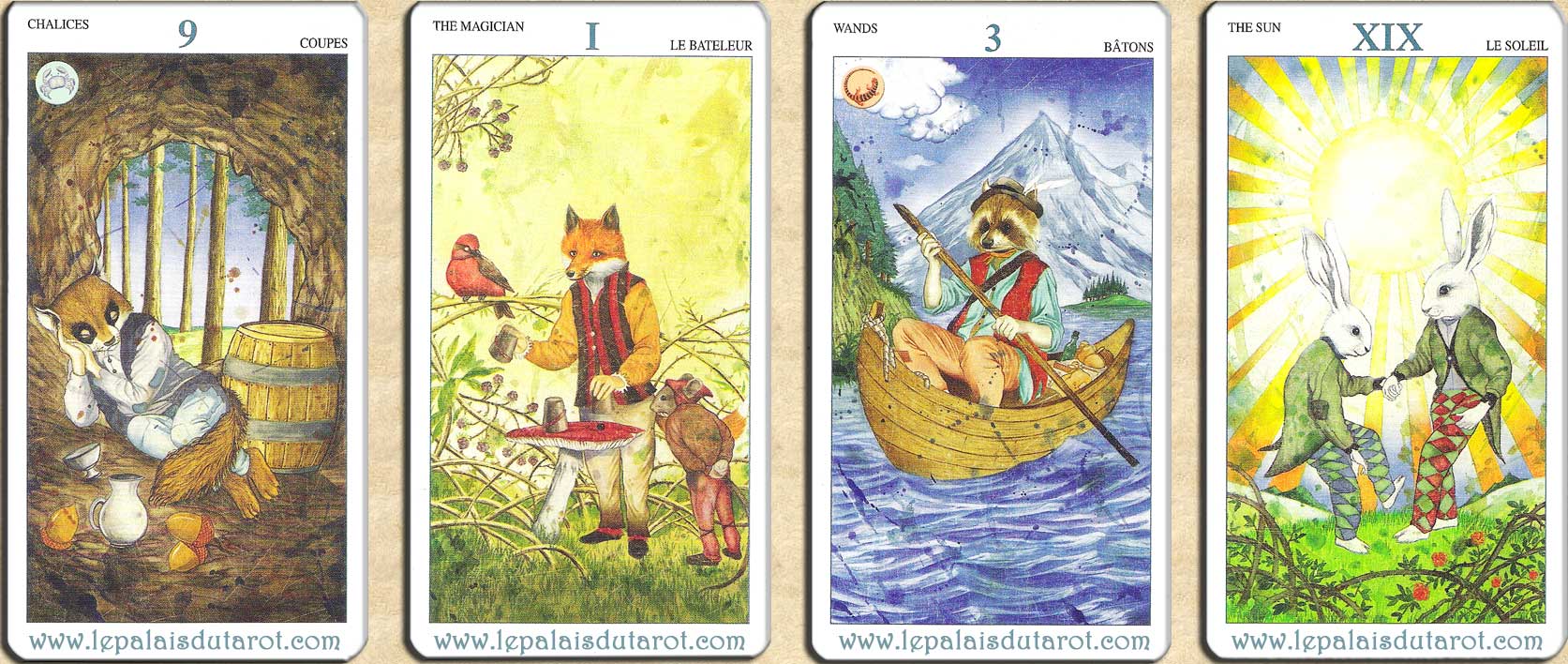 cartes du tarot des animaux seigneurs