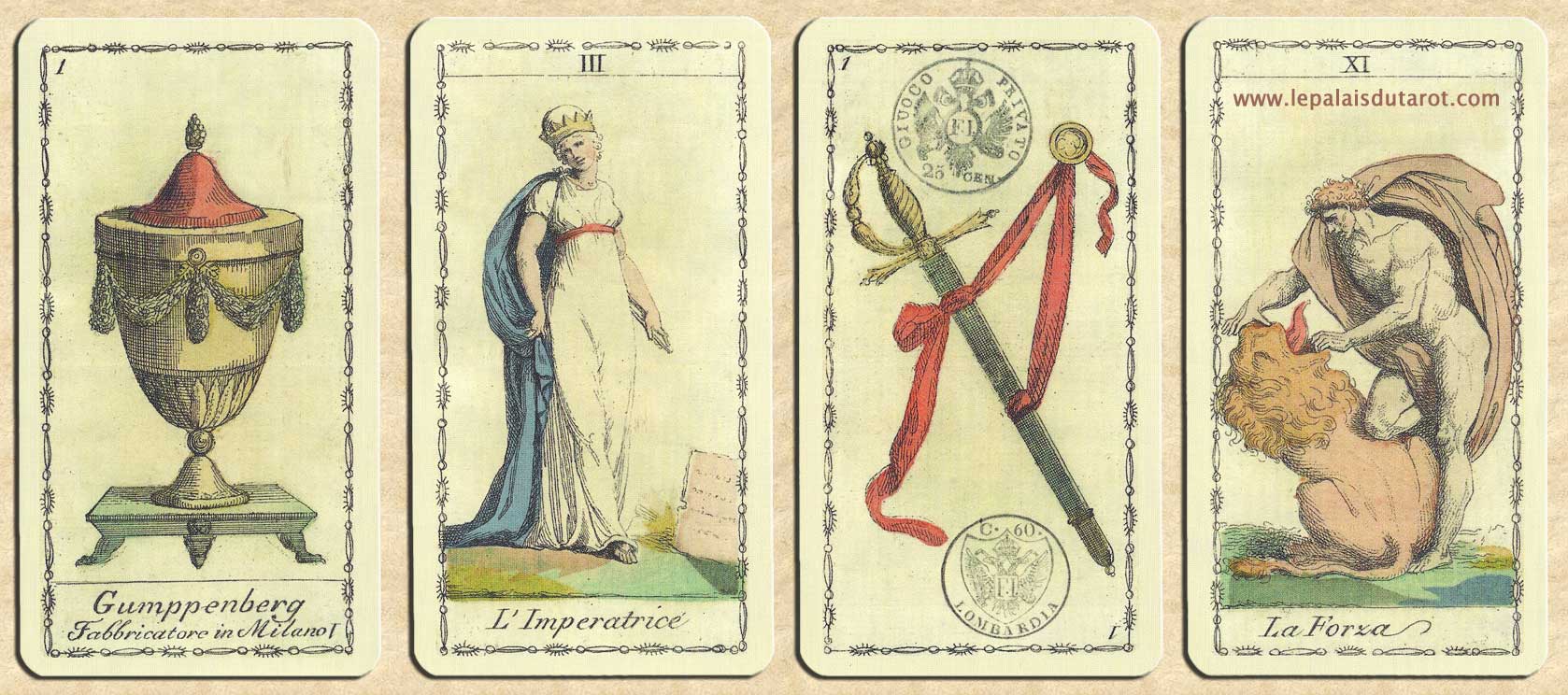 ancien tarot lombard carte